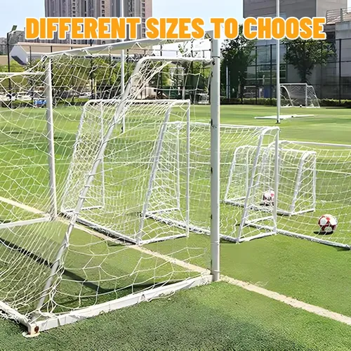 Vista 8 de Redes de portería de fútbol, red de fútbol de repuesto para deportes de 6 x 4 pies, 8 x 6 pies, 12 x 6 pies, 24 x 8 pies, no incluye postes