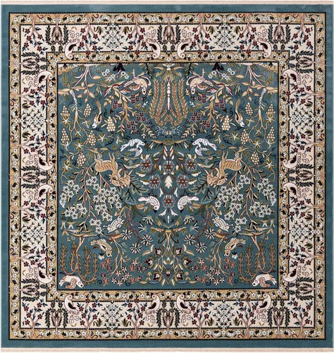 Vista 29 de Unique Loom Colección Narenj - Alfombra de área - Bristol (2' 2" x 3' 1" ovalada, azul/beige)