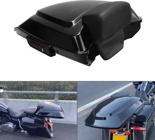 Vista 3 de TCT-MOTORPARTS Paquete de maquinilla de afeitar negro de 5.5 pulgadas para Harley Tour Pak Road King 2014-2023 CVO Road Glide, Street Glide, Road
