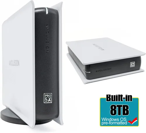 Vista 2 de Avolusion PRO-5X Series 8TB USB 3.0 Disco duro externo para PC de escritorio WindowsOS / portátil (blanco)