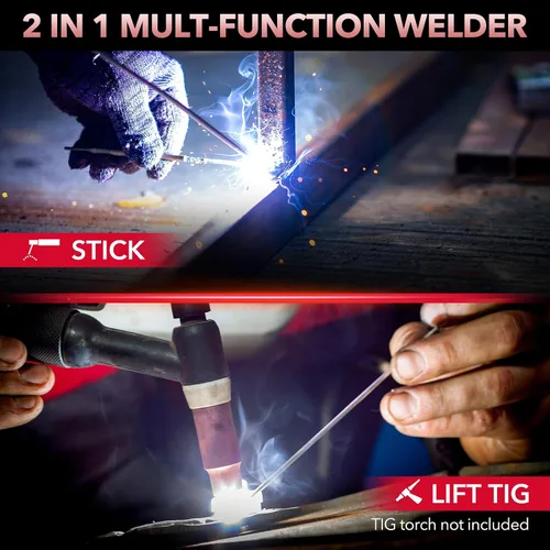 Vista 8 de Mini Stick Welder, 200A Portable Welding Machine with 20PCS Rods & Welding Gloves, Small Welder Machine 110V with IGBT Inverter Hot Start for