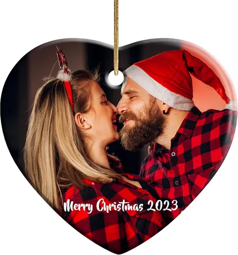 Vista 11 de Adornos de Navidad personalizados para perros 2025 – Adornos de foto de mascota personalizados para decoraciones de árboles de Navidad, adorno
