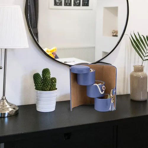 Vista 62 de Vlando Viaggio - Joyero pequeño, caja de almacenamiento para accesorios de viaje