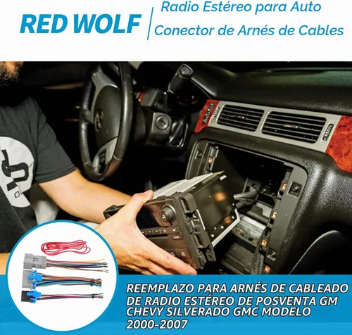 Vista 2 de RED WOLF Arnés de cableado de radio macho hembra enchufe compatible con GMC Chevy Silverado 2003-2007, 2005-2009 Buick Lacrosse instalar adaptador