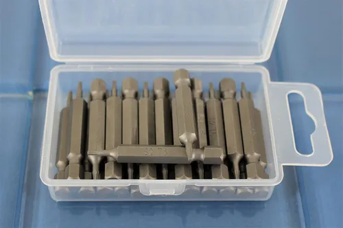 Vista 2 de TMAX Juego de puntas de destornillador de cabeza de estrella T6 Torx de 25 piezas, acero S2 de 6 puntos T-6 puntas de inserción de destornillador