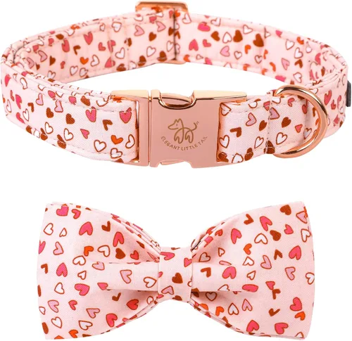 Vista 21 de Elegant little tail Independence - Collar patriótico para mascotas con pajarita para mascotas del 4 de julio de algodón suave para mascotas