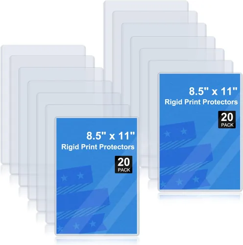 Vista 11 de Rainmae Paquete de 5 protectores rígidos de impresión de 11 x 17 pulgadas, protectores de hojas de plástico duro impermeables transparentes, fundas