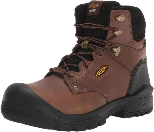 Vista 2 de KEEN Utility Botas de trabajo Independence de 6 pulgadas con punta compuesta impermeable para hombre Negro (Dark Earth/Black)