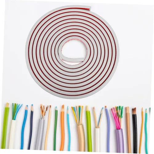 Vista 5 de Cubierta de cable de PVC para suelo, protector de gestión de cables autoadhesivo para ocultar cables eléctricos, uso exterior, ocultador de alambre