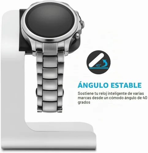 Vista 2 de Tranesca Soporte de reloj de aluminio para relojes inteligentes de múltiples marcas, compatible con Michael Kors, Fossil Gen 6 Hybird/Gen 6/Gen