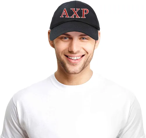 Vista 5 de DALIX Alpha Chi Rho - Gorra con letras griegas bordadas