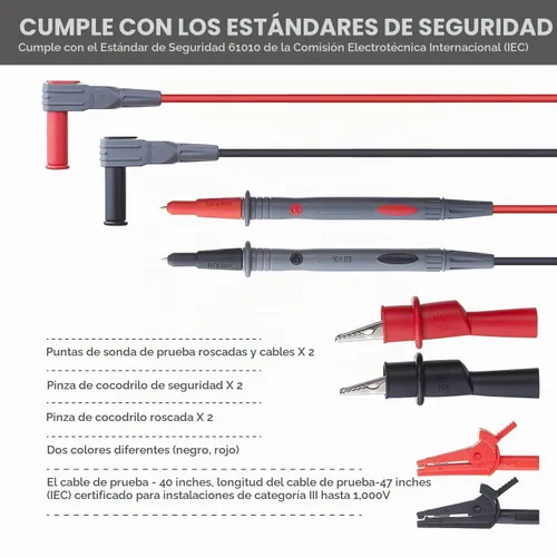 Vista 2 de WGGE WG-011 pinza amperimétrica