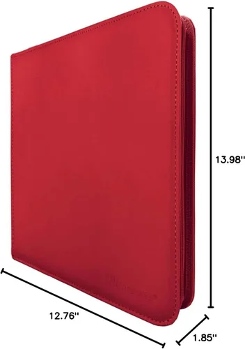 Vista 4 de Ultra Pro E-15743 Ultra Pro-12 Carpeta Pro con Cremallera de 12 Bolsillos-Roja, M Rojo
