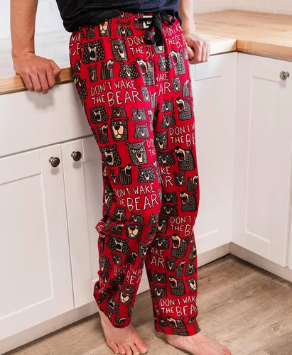 Vista 5 de Lazy One Bear & Bigfoot - Pantalones de pijama para hombre, pantalones separados para hombre, pantalones de descanso, divertidos, humorísticos