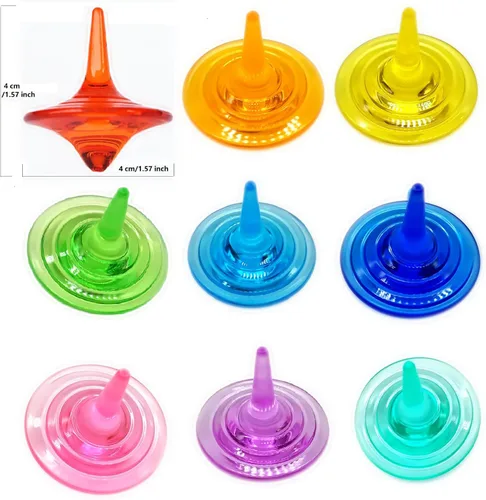 Vista 5 de Juguetes giratorios de acrílico para niños, coloridos y duraderos con cristales brillantes para niños y niñas, juego en familia, fiesta, escuela