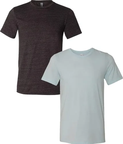 Vista 81 de Bella Canvas 3413c para hombre (1) Triblend verde + (1) Triblend rojo