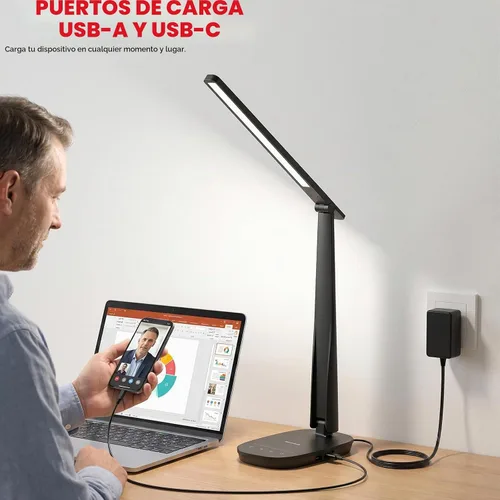 Vista 5 de Honeywell Lámpara de escritorio LED para oficina en casa, luz de lectura