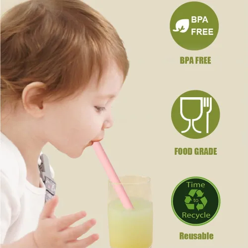 Vista 6 de ALINK Pajitas Boba de silicona reutilizables, pajitas extragrandes para batidos de té de burbujas para reventar perlas de tapioca, paquete de 4