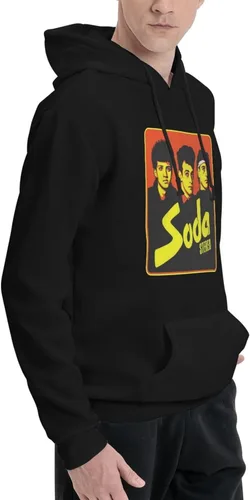 Vista 2 de furno Soda Stereo Hoodie Men's Casual Athletic Workout Pullover Hooded Sweatshirt With Pockets