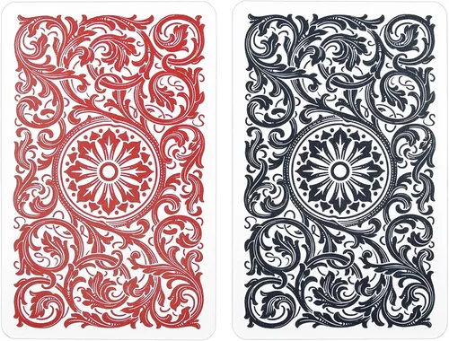 Vista 8 de Copag 1546 Design - Juego de cartas 100% de plástico, tamaño del puente (estrecho) rojo/negro (índice jumbo)