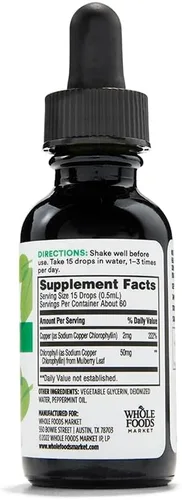 Vista 2 de 365 por Whole Foods Market - Concentrado líquido de clorofila, sabor a menta, 1 fl oz