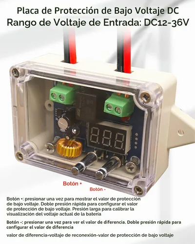 Vista 5 de Kit convertidor adaptador de batería de rueda eléctrica para DeWalt 18V 20V con regulador de voltaje, fusible y terminales de cable, conector