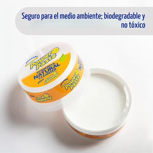 Vista 4 de Scrub Daddy PowerPaste - Kit de pasta de limpieza multiusos, limpiador natural + exfoliante sin tintes para mamá, 1 unidad (paquete de 3)