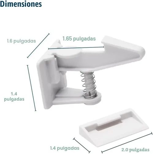 Vista 6 de Inaya Cerraduras de gabinete a prueba de bebés – Cerraduras de cajón a prueba de niños – Pestillos de seguridad para niños con adhesivo 3M fácil