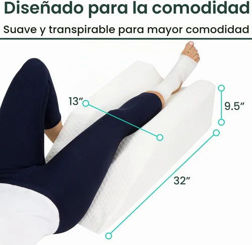 Vista 7 de Xtra-Comfort Almohada de elevación de piernas: cuña de pierna para rodilla