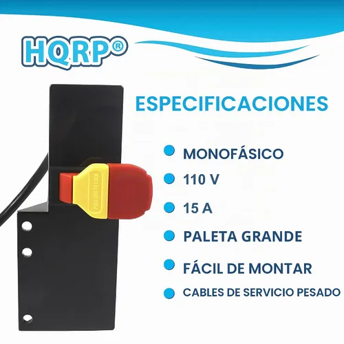 Vista 3 de HQRP Interruptor de alimentación de mesa de enrutador multiusos, interruptor de control de polvo, herramienta eléctrica 15A 125V UL enumerado