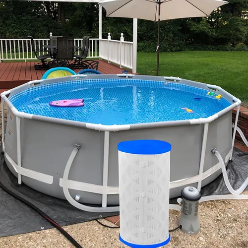 Vista 7 de Paquete de 6 filtros universales para piscina tipo A tipo C o III de repuesto para bomba de cartucho de filtro de piscina, filtro reutilizable tipo