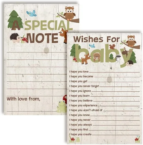 Vista 8 de Amanda Creation Adventure Awaits Baby Wishes Cards 20, 4 x 6 pulgadas, gran recuerdo y actividad divertida para baby showers, deseos para recuerdos