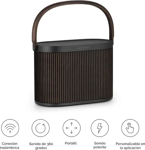 Vista 16 de Bang & Olufsen Beosound A5 - Altavoz Bluetooth portátil con conexión Wi-Fi, correa de transporte, roble oscuro