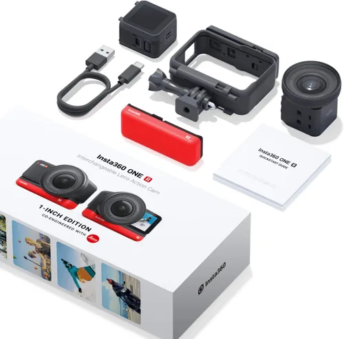 Vista 2 de Insta360 ONE R Edición de 1 pulgada Co-Engineered - Cámara de acción de 5.3K 30fps con sensor de 1 pulgada, 4K 60fps, estabilización, IPX8