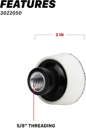 Vista 2 de Maxshine 2" Juego Universal Profesional de Almohadillas Giratorias para Pulidor – Placa de Alto Rendimiento de 50mm con Rosca de 5/8" – Compatible