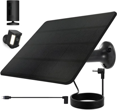 Vista 7 de Ring - Cargador de panel solar para cámara, compatible con batería Stick Up Cam, batería Spotlight Plus/Pro Cam, impermeable, carga rápida de 5 W 6