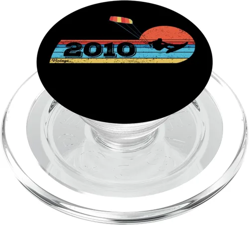 Vista 7 de Kitesurfer Kitesurfing Birthday Vintage 2010 born Kitesurf PopSockets Adhesive PopGrip