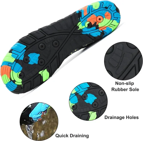Vista 3 de SAGURAO - Zapatos de agua para hombre y mujer, zapatos acuáticos descalzos, de secado rápido, antideslizantes, para piscina, playa
