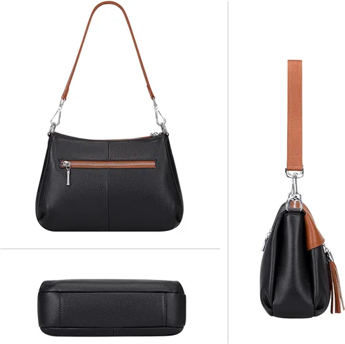 Vista 4 de Over Earth Bolsos de cuero para mujer, bolso de hombro pequeño Hobo para mujer