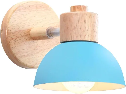 Vista 16 de Adjustable Scandinavian Wall Lamp E27 Lighting Fixture Retro Industrial Style for Bedroom Living Room Hallway(Amarillo,1 Pieza)