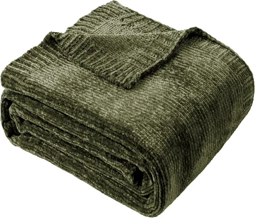 Vista 13 de Manta beige de felpilla suave para sofá, 51 x 67 pulgadas