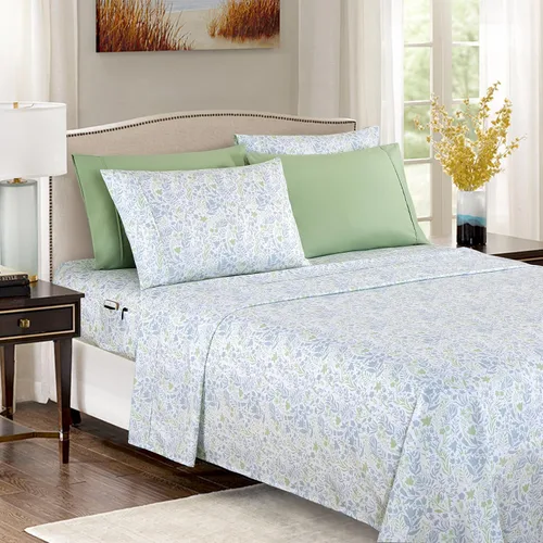Vista 18 de Elegant Comfort - Juego de sábanas de 4 piezas, microfibra de 1500 hilos de calidad egipcia de lujo resistente a las arrugas, rayas estilo damasco