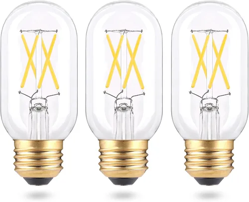 Vista 8 de T45 Bombilla Edison vintage, bombilla tubular LED antigua de 2 W, 3000 K, blanco suave, equivalente a 25 W, 200 lúmenes, 110-130 voltios, lámpara