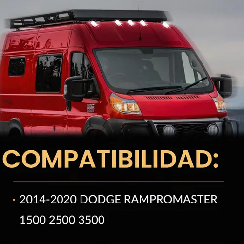 Vista 7 de Luces marcadoras de techo de cabina para Dodge Ram ProMaster 2014 Luces delanteras de cabina