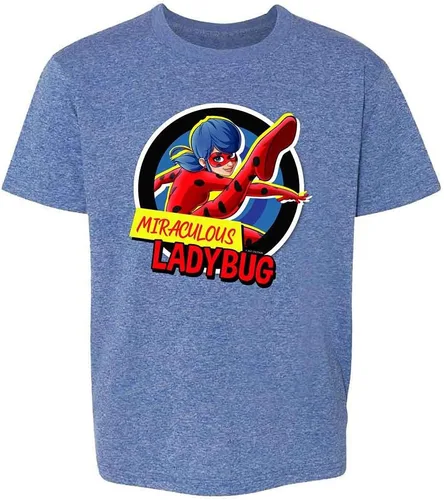 Vista 4 de Pop Threads Miraculous Ladybug Hero Kick Comic Graphic T-Shirt Kids T-Shirt Niño pequeño Negro