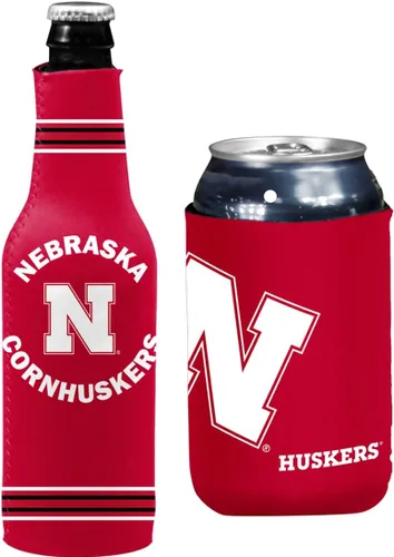 Vista 30 de College Team Color Logo Can & Bottle Holder Insulator Beverage Cooler Set