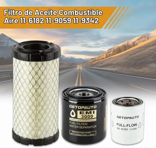 Vista 3 de GETOPAUTO 11-6182 11-9059 11-9342 Kit de mantenimiento del filtro de aire de combustible de aceite compatible con Thermo King Tripac APU o Evolution