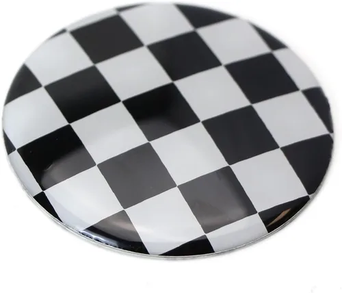 Vista 7 de Tapas para centro de rueda iJDMTOY (4) para MINI Cooper R50 R51 R52 R53 R55 R56 R57 R58 R59 R60 R61 F55 F56, etc., Negro/Blanco