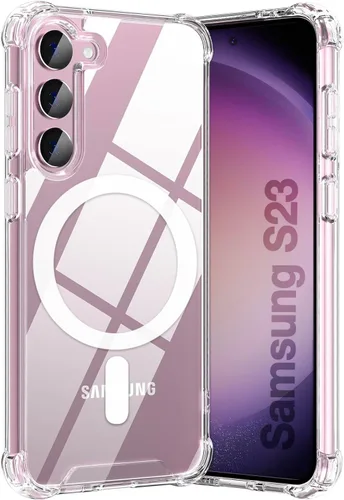 Vista 10 de KIOMY Funda Rosa Fucsia Neón para Samsung Galaxy S23 5G, Bumper Antigolpes Cubierta Protectora TPU Flexible Bisel Elevado Diseño Híbrido Ajuste