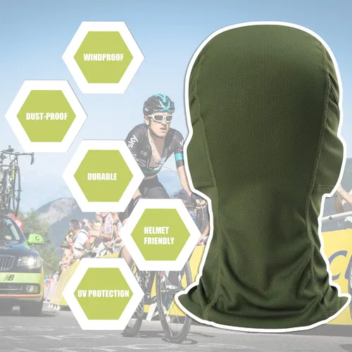 Vista 3 de Pasamontañas con Capucha Ajustable Resistente al Viento con Protección UV